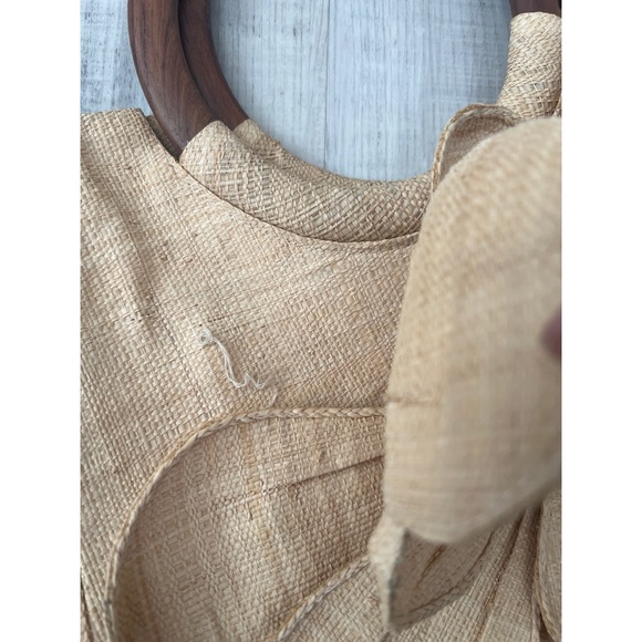 Mar Y Sol Hand Made Raffia Handbag - Picture 6 of 7